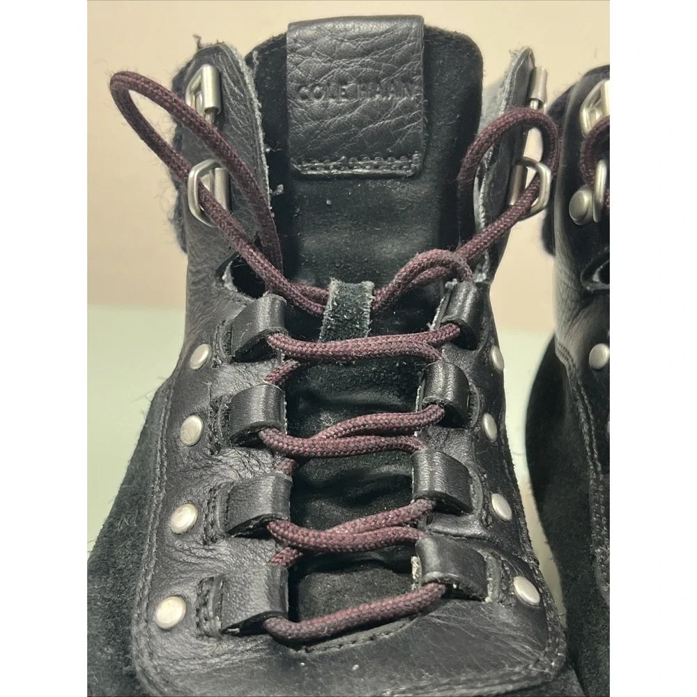 Cole Haan‎ GrandExplore Women's 8 Waterproof Hiking Boots Black Leather Suede
